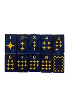 Mahjong de luxe en acrylique double couche bleu nuit, Mahjong Kangourou Joker, Mahjong esthétique étoile bleue, tuiles bleues scintillantes en acrylique