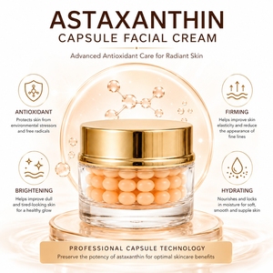 Crema Viso con Capsule di Astaxantina, Idratante Antiossidante Avanzato Anti-Età per Pelle Spenta, Illuminante, Rassodante <span class=keywords><strong>e</strong></span> Idratazione Profonda - Product Image 4