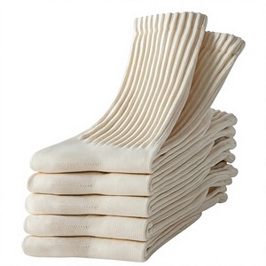TW White Crew <b>Ankle</b> <b>Socks</b> Spandex/Cotton Breathable Solid Color Daily Wear Casual <b>Socks</b> Adults Spring Standard <b>Thickness</b> Knitted - Product Image 1