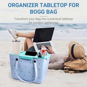 Bandeja Organizadora Superior para Bolsa Bogg, Tapa de Almacenamiento con Portavasos para Bolsa Bogg XL, para Vasos Stanley de 30oz y 40oz, Inserto para Mesa de Playa o Viaje - Product Image 4