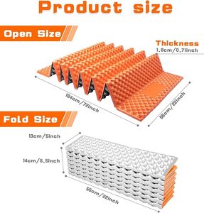 Colchoneta de Camping Plegable de Espuma XPE, Portátil, Resistente a la Humedad, con Película de Aluminio Personalizada, Extra Gruesa, Tipo Caja de Huevos - Product Image 3