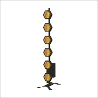 Seis Luces Estroboscópicas Retro Verticales, Cuerpo de ABS Resistente, LED DJ RGBW, Control DMX para Pista de Baile y Fiestas
