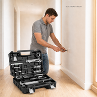 Kit d'outils à main de 19 pièces en gros avec logo personnalisé, ensemble de boîte à outils de réparation domestique, marteau, pinces, clé à molette, tournevis pour la maison