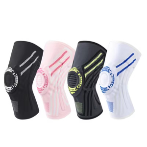 Genouillère de sport avec ressorts et coussinet en silicone, manchon de compression pour soulager la douleur, support de genou pour la course et le basketball - Product Image 1