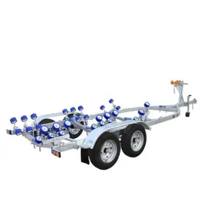 Two-axis boat trailer is used for motorboats, yachts and motorcycles with a large capacity and load capacity of 7100*2300