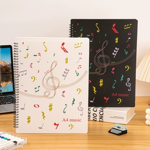 Wholesale A4 Coil‑Bound <b>Music</b> Sheet Holder Transparent Plastic Pocket <b>Music</b> Score Storage Folder For <b>Music</b> School Student - Product Image 2