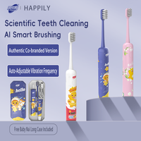 Brosse à dents électrique vibrante sonique rechargeable pour enfants et bébés, étanche IPX7, mignonne, marque privée OEM, en promotion directe usine