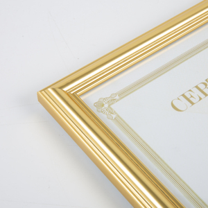 Grande Promotion, Très Vendu : <span class=keywords><strong>Cadre</strong></span> Moderne de Luxe Doré A4 en Plastique <span class=keywords><strong>pour</strong></span> <span class=keywords><strong>Photo</strong></span> ou Certificat, à Suspendre ou Poser - Product Image 4
