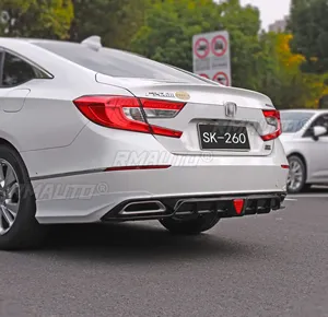 ลิ้นกันชนหลังสีขาว ชุดแต่งดิฟฟิวเซอร์กันชนหลัง สำหรับ Honda Accord รุ่นที่ 10.5 ปี 2018-2022 อุปกรณ์ตกแต่งรถยนต์ - Product Image 4