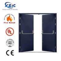 Surface finie de prévention des incendies de conception moderne Porte coupe-feu en acier ignifuge/EN/BS/FM Taille personnalisée Revêtement en poudre pour