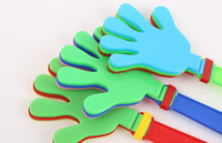 Werbeartikel Bunte Plastik-Klatschklöppel mit Eigenem Logo, Lärmmacher für Fußballfans
