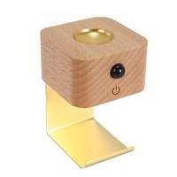 Lampe aromatique sans fil avec chargeur intégré pour cuisine ; Design moderne et minimaliste en bois, portable et magnétique