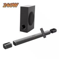 Barre de son Vofull 2025 nouvelle génération 240W 5.1CH avec caisson de basses BT V5.0 pour téléviseur intelligent, haut-parleur, home cinéma