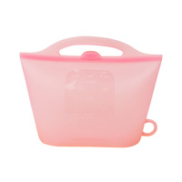 Sac de conservation en silicone alimentaire 100% sans BPA, réutilisable et personnalisé, pour la cuisine, capacité 200 ml, conception compressible, vente en gros