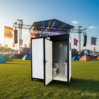 Toilettes mobiles haut de gamme avec cabine de douche, toilettes portables étanches pour la plage, les sites touristiques et le jardin