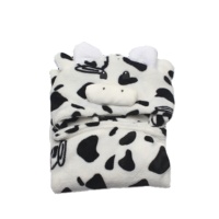 Couverture à capuche pour bébé en flanelle tricotée 100 % polyester, anti-boulochage, unie, ultra douce et confortable, personnalisable pour célébrités, vente en gros