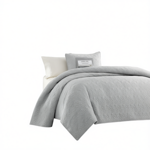 ชุดผ้าห่มทันสมัยแบบสองด้าน สีเทา ขนาดฟูลควีน ลายเรขาคณิต ผ้าฝ้ายนุ่ม กันน้ำ สำหรับนวด - Product Image 1