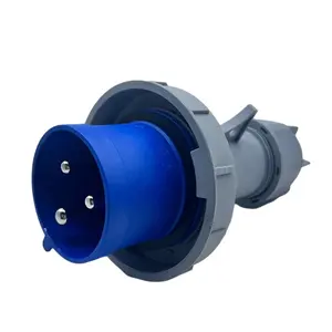 NEW Industrial plug and socket 0132 3p 16Amp electrical IP67 waterproof connector male female power adapter 2P+E 220V 6H