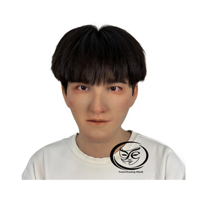 Masque en silicone réaliste fait main avec <span class=keywords><strong>cheveux</strong></span> pour hommes, haute simulation, aspect naturel, masque intégral, équipement de cosplay, prix d'usine - Product Image 1