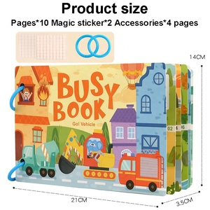 หนังสือกิจกรรมแปะกระดาษสำหรับเด็กเล็ก ชุดหนังสือเงียบๆ แบบมอนเตสซอรี่ เสริมสร้างพัฒนาการทางปัญญา ฝึกการจับคู่ ปริศนา กิจกรรมแปะสติกเกอร์ - Product Image 6