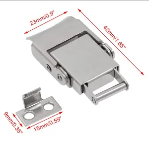 Sample Free Stainless Steel Toggle Latch Easy Operation Steel Stamping Truck Paddle Lock Handle Spring Latch For Cabinet