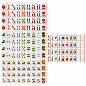 Juego de Mahjong Navideño Moderno RTS, 160 Piezas de Acrílico, 32/36 Personalizadas, Juego de Mahjong Americano de 4 Capas para Noche de Fiesta Navideña - Product Image 2