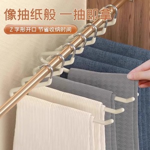 Goose Shaped Pant Hanger Non Slip Clip Z Shape Wardrobe Organizer For <b>Clothes</b> <b>Storage</b> Gray Green White Hook Type PP Material - Product Image 3