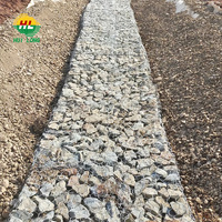 Gabions hexagonaux en fil de fer galvanisé à triple torsion, revêtement PVC, pour contrôle des inondations, murs de soutènement, digues, rivières, stock disponible