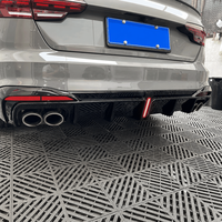 Diffuseur de pare-chocs arrière aspect fibre de carbone noir brillant pour Audi A4 S4 B9.5 2020-2024, lèvre de spoiler de pare-chocs arrière