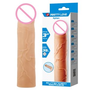 Mooie Liefde Tpe Volwassen Seksspeeltjes Grof Slijtage Penis Mouw Met Slot Verlenging En Stud Crystal Set Vibrerende Ring Voor Mannen - Product Image 1