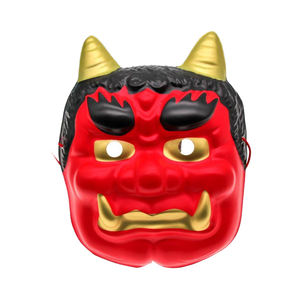 Masque de cosplay d'anime japonais 3D intégral de démon maléfique avec cornes en PVC pour fête d'Halloween - Product Image 4