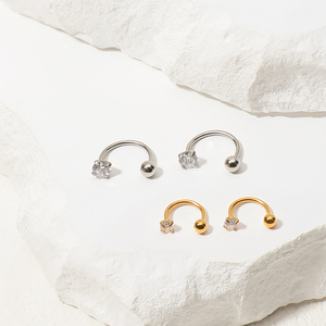 Joyería del cuerpo Moda Acero inoxidable Cristal CZ <span class=keywords><strong>Aro</strong></span> Mujeres Nariz Anillos <span class=keywords><strong>Aro</strong></span> Joyería Clip de oro personalizado <span class=keywords><strong>en</strong></span> - Product Image 1