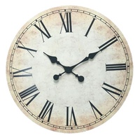 Reloj de Pared de Estilo Antiguo Retro Vintage con Diseño Escénico, Madera Artesanal, Movimiento de Cuarzo MDF, 30 cm, para Sala de Estar