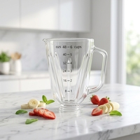 Pièces de rechange pour blender, pot en verre de remplacement 1,25 L en verre sodocalcique pour Oster 4655 A06, résistant à la chaleur, durable, pièces de rechange pour cuisine, OEM, vente en gros