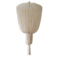 Lanterne en macramé avec pompon, lustre de plafond pour mariage, avec fleurs artificielles, pour la décoration de la réception d'hôtel, décoration de fête, sur mesure