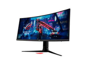 จอภาพ <span class=keywords><strong>ASUS</strong></span> ROG Strix XG349C ขนาด 34 นิ้ว ความละเอียด <span class=keywords><strong>4K</strong></span> 3440 x 1440 แบบโค้ง Fast IPS พร้อมอัตรารีเฟรช 160Hz ความสว่าง 400cd/m2 ครอบคลุม 135% ของสี SRGB สำหรับเล่นเกมบนเดสก์ท็อป - Product Image 4
