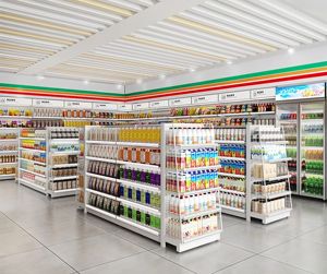 Estanterías de <span class=keywords><strong>Vitrina</strong></span> Blancas para Supermercados, Estantes para la Venta de Productos de Abarrotes, Alimentos, Tiendas de Conveniencia, Equipamiento para Tiendas de Abarrotes - Product Image 2