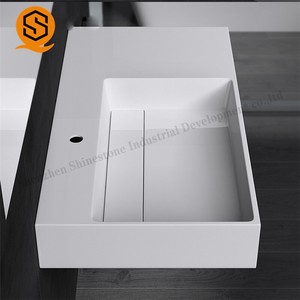 Lavabo de piedra Artificial hecho a mano de alto brillo, tocador de baño, encimeras superiores, uso para <span class=keywords><strong>lavandería</strong></span> de hotel en casa - Product Image 4