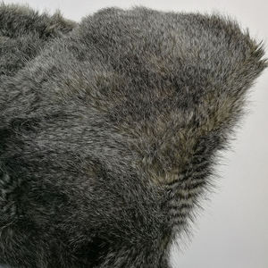 Couverture de jet de canapé en fausse fourrure grise de vison en peluche écologique de luxe tissée solide à rayures florales Festival ventes directes d'usine - Product Image 6