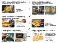 Ensemble repas bébé en silicone de qualité alimentaire, assiette à ventouse antidérapante, bavoir, tasse à bec, cuillère, fourchette, kit d'autonomie pour nourrisson, en stock