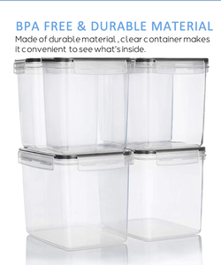 Hộp Đựng Thực Phẩm Khô Bằng Nhựa PP 6 Gói Có Nắp Hộp Kín Khí Trong Suốt Cao Cho Bột Ngũ Cốc Bột Gạo Nhà Bếp & Phòng Đựng Thức Ăn - Product Image 6