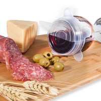 Accessoires de cuisine, couvercles extensibles et réutilisables, couvercles en silicone réglables pour garder la tasse fraîche, couvercle en silicone flexible de qualité alimentaire