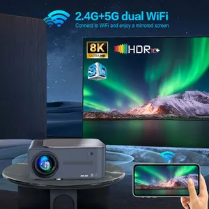 Новейший проектор 1080P WiFi BT M8 для домашнего кинотеатра HD High 400ANSI Lumens 4K с поддержкой Android Proyector