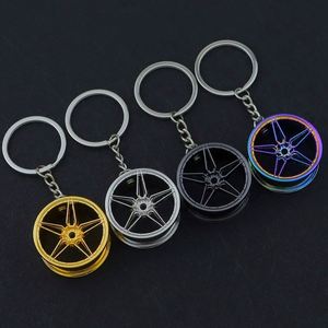 Llavero de metal turbo con forma de llanta de coche, personalizado con logotipo láser, superventas, llavero de aleación con diseño de cubo de rueda - Product Image 4