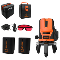 Niveau laser rotatif automatique auto-nivelant DINLI GT-X3 5 lignes vert de haute qualité avec pieds en caoutchouc, précision 1 mm/7 m, garantie 3 ans