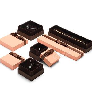 Furunde Factory Direct Custom High Quality Jewellery <b>Gift</b> <b>Box</b> Cardboard Ribbon Lid Bottom <b>Pink</b> Paper Jewelry Packaging <b>Box</b> - Product Image 6