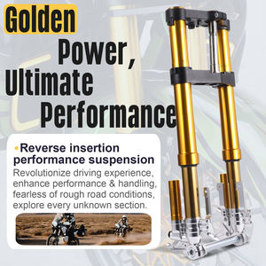 โช้คอัพหน้าแบบกลับหัว (Inverted Fork) คุณภาพสูง สีทอง พร้อมขาสามทาง (<span class=keywords><strong>Triple</strong></span> Tree) สำหรับรถฮาร์เลย์ ทัวร์ริ่ง ปี <span class=keywords><strong>2014</strong></span>-2023 รุ่น <span class=keywords><strong>Street</strong></span> Glide ปรับได้ - Product Image 2