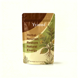 Café Instantáneo con Extracto de Raíz Herbal Silvestre, 10g*10 Sobres, Bolsa con Degradado Marrón-Verde Vintage, Suministro a Granel de Fábrica OEM - Product Image 3