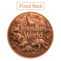 Pièce de monnaie en cuivre pur 999 de 5 oz, série dinosaures en relief, styles variés, couleurs, haute définition, édition collector 3D UV