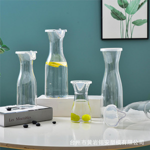 Jarra de Plástico Transparente Rong An de 12oz, 20oz y 40oz con Boquilla de Pico de Pato, para Vino, Jugo y Bebidas, Multifuncional - Product Image 2